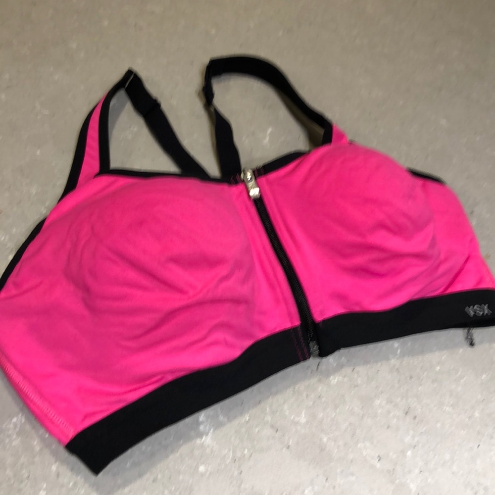Victoria Secret VSX Sports Bra ZIP Front 38C